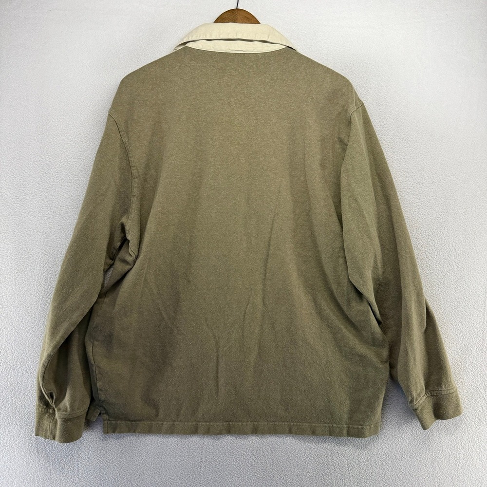 Patagonia Rugby Shirt Mens 2XL Green Long Sleeve Polo Cotton Collar Thick Work - Picture 7 of 10